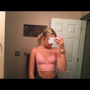 Tiger Mist Pink Crop Top